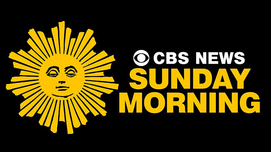 CBS Sunday Morning Show logo featuring Vito Rondinone, Matera tour guide